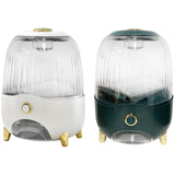 Maxbell 6 Compartment Rotary Rice Dispenser Dry Food Storage Containers Storage Box White