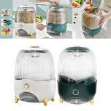 Maxbell 6 Compartment Rotary Rice Dispenser Dry Food Storage Containers Storage Box White