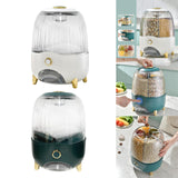 Maxbell 6 Compartment Rotary Rice Dispenser Dry Food Storage Containers Storage Box White