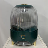 Maxbell 6 Compartment Rotary Rice Dispenser Dry Food Storage Containers Storage Box Green