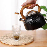 Maxbell 2.5L Diamond Pattern Teapot Whistle Water Kettle Durable Anti Rust Cookware