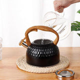 Maxbell 2.5L Diamond Pattern Teapot Whistle Water Kettle Durable Anti Rust Cookware
