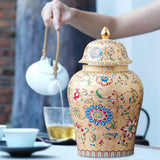 Maxbell Decorative Porcelain Jar Glazed Beautiful Home Decor Accent Art Decoration