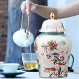 Maxbell Decorative Porcelain Jar Glazed Beautiful Home Decor Accent Art Decoration