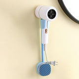 Maxbell Wall Mounted Hair Dryer Bracket Adjustable Angle for Bathroom Hotel Blue