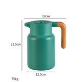 Maxbell Thermal Coffee Carafe Stainless Steel Milk Kettle 1300ml Coffee Pot for Drom Green