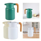 Maxbell Thermal Coffee Carafe Stainless Steel Milk Kettle 1300ml Coffee Pot for Drom Green