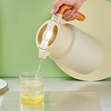 Maxbell Thermal Coffee Carafe Stainless Steel Milk Kettle 1300ml Coffee Pot for Drom Beige