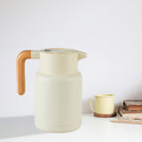 Maxbell Thermal Coffee Carafe Stainless Steel Milk Kettle 1300ml Coffee Pot for Drom Beige