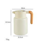 Maxbell Thermal Coffee Carafe Stainless Steel Milk Kettle 1300ml Coffee Pot for Drom Beige
