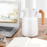 Maxbell Thermal Coffee Carafe Stainless Steel Milk Kettle 1300ml Coffee Pot for Drom White