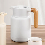 Maxbell Thermal Coffee Carafe Stainless Steel Milk Kettle 1300ml Coffee Pot for Drom White