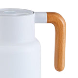 Maxbell Thermal Coffee Carafe Stainless Steel Milk Kettle 1300ml Coffee Pot for Drom White