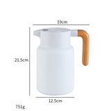 Maxbell Thermal Coffee Carafe Stainless Steel Milk Kettle 1300ml Coffee Pot for Drom White