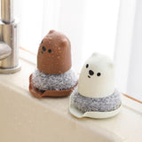 Maxbell Multipurpose Dishwashing Brush Scrub Scrubber with Base Durable for Washing Brown