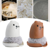Maxbell Multipurpose Dishwashing Brush Scrub Scrubber with Base Durable for Washing Brown