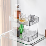 Maxbell Multifunctional Storage Rack 2 Tier Container for Party Living Room Toilet Gray