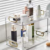 Maxbell Multifunctional Storage Rack 2 Tier Container for Party Living Room Toilet Gray