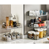 Maxbell Multifunctional Storage Rack 2 Tier Container for Party Living Room Toilet Gray