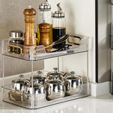 Maxbell Multifunctional Storage Rack 2 Tier Container for Party Living Room Toilet Gray