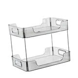 Maxbell Multifunctional Storage Rack 2 Tier Container for Party Living Room Toilet Gray