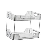Maxbell Multifunctional Storage Rack 2 Tier Container for Party Living Room Toilet Gray