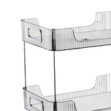 Maxbell Multifunctional Storage Rack 2 Tier Container for Party Living Room Toilet Gray