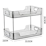 Maxbell Multifunctional Storage Rack 2 Tier Container for Party Living Room Toilet Gray