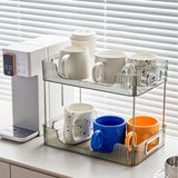 Maxbell Multifunctional Storage Rack 2 Tier Container for Party Living Room Toilet Gray