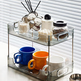 Maxbell Multifunctional Storage Rack 2 Tier Container for Party Living Room Toilet Gray