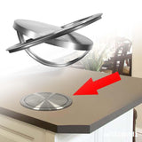 Maxbell Recessed Garbage Cover Recessed Counter Top for Kitchen Bathroom Office Round silver