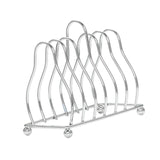 Maxbell Pot Lid Rack Kitchen Organizer for Serving Trays Wall Cabinets Dining Tables Silver