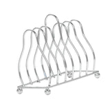 Maxbell Pot Lid Rack Kitchen Organizer for Serving Trays Wall Cabinets Dining Tables Silver