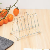 Maxbell Pot Lid Rack Kitchen Organizer for Serving Trays Wall Cabinets Dining Tables Silver