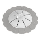 Maxbell Shower Drain Covers with Handle Prevent Odor for Kitchen Bathtub Shower Room Gray White