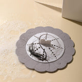 Maxbell Shower Drain Covers with Handle Prevent Odor for Kitchen Bathtub Shower Room Gray White