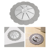 Maxbell Shower Drain Covers with Handle Prevent Odor for Kitchen Bathtub Shower Room Gray White