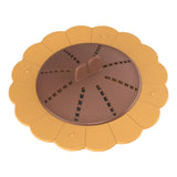 Maxbell Shower Drain Covers with Handle Prevent Odor for Kitchen Bathtub Shower Room Yellow Brown