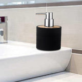 Maxbell Soap Dispenser with Pump Plastic Separate Bottling for Shower Room Bathroom Black