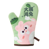 Maxbell Oven Mitts Washable with Lanyard Silicone Material for Baking Barbecue Rabbit