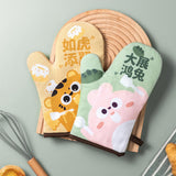 Maxbell Oven Mitts Washable with Lanyard Silicone Material for Baking Barbecue Rabbit