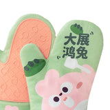 Maxbell Oven Mitts Washable with Lanyard Silicone Material for Baking Barbecue Rabbit