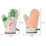 Maxbell Oven Mitts Washable with Lanyard Silicone Material for Baking Barbecue Rabbit