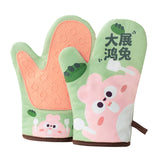 Maxbell Oven Mitts Washable with Lanyard Silicone Material for Baking Barbecue Rabbit