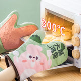 Maxbell Oven Mitts Washable with Lanyard Silicone Material for Baking Barbecue Rabbit