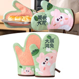 Maxbell Oven Mitts Washable with Lanyard Silicone Material for Baking Barbecue Rabbit