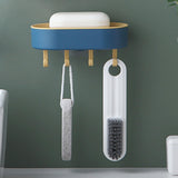 Maxbell Soap Sponge Rack Draining Kitchen Storage Rack Storage Rack for Shower Blue