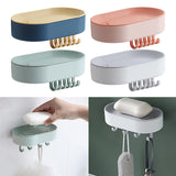 Maxbell Soap Sponge Rack Draining Kitchen Storage Rack Storage Rack for Shower Blue