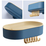 Maxbell Soap Sponge Rack Draining Kitchen Storage Rack Storage Rack for Shower Blue