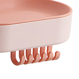 Maxbell Soap Sponge Rack Draining Kitchen Storage Rack Storage Rack for Shower Pink